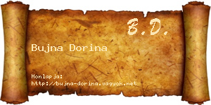 Bujna Dorina névjegykártya